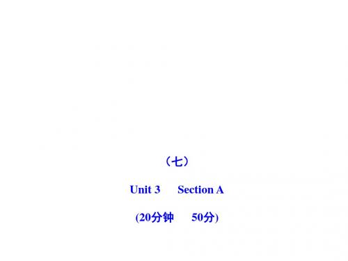 2011版初中英语新课标金榜学案配套课件：能力提升练(七)(人教版九上)