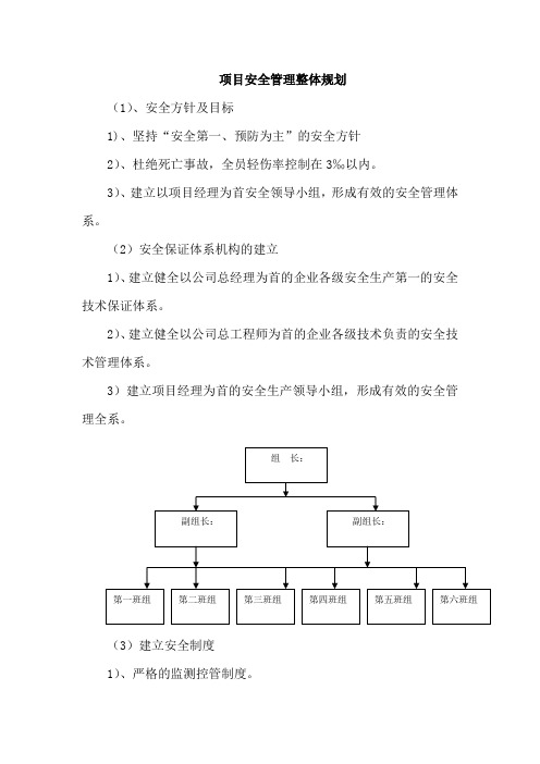 项目安全管理整体规划