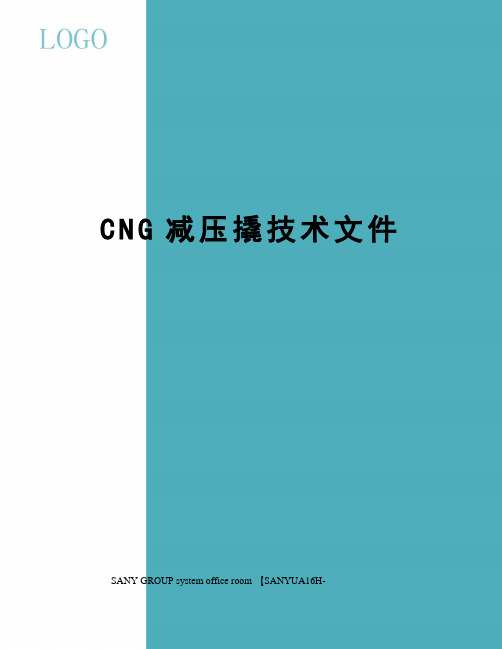 CNG减压撬技术文件