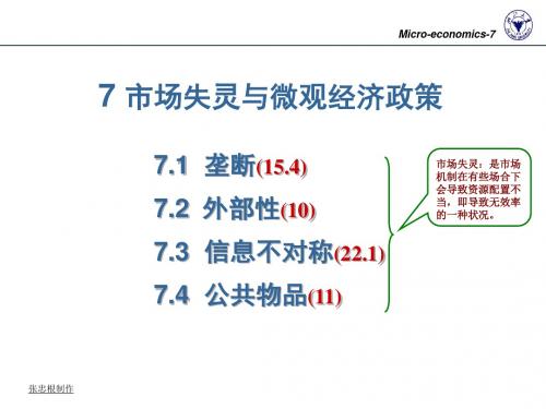 7 市场失灵和微观经济政策共29页PPT资料