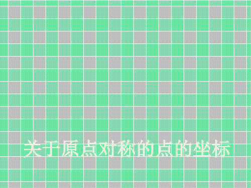 2016人教版九年级数学上册教学课件23.2.3关于原点对称的点的坐标教学PPT