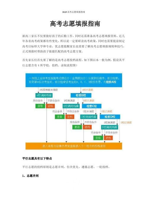 2019高考志愿填报指南