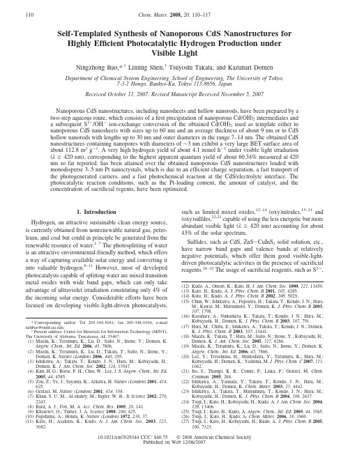 Self-Templated Synthesis of Nanoporous CdS Nanostructures