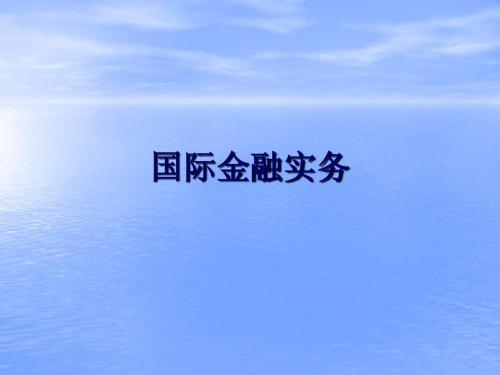 国际金融6外汇风险管理简明教程PPT课件