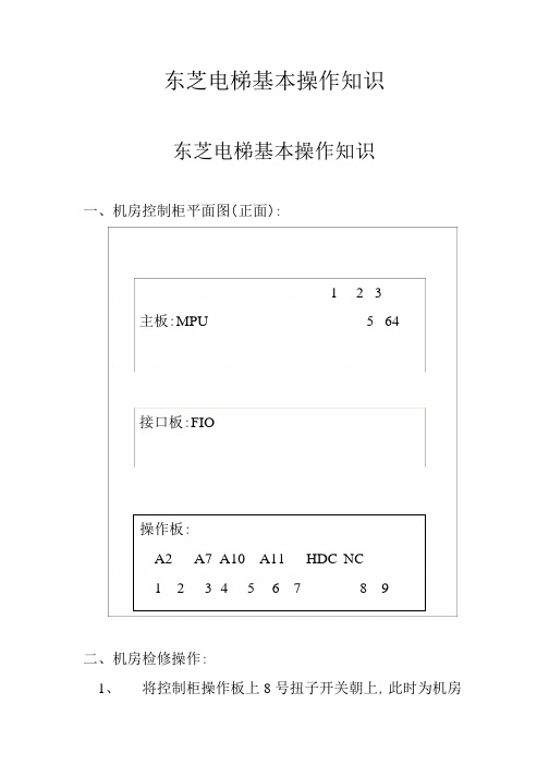 东芝电梯基本操作知识.pdf