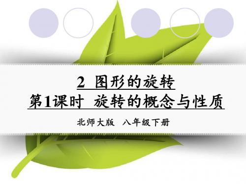北师大版八年级数学下册3.2《图形的旋转》第1课时 旋转的概念与性质课件