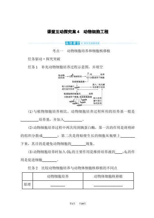 高考生物复习 课堂互动探究案4 动物细胞工程