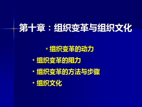 组织变革与组织文化培训课件(PPT 49页)