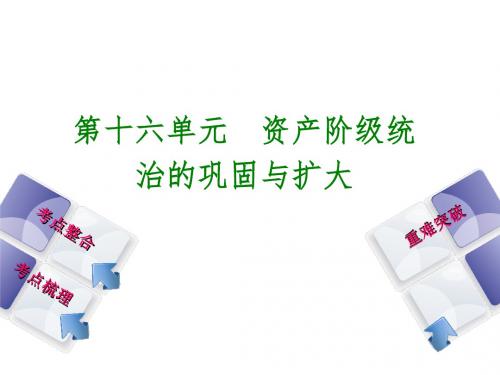 中考历史复习第四部分世界近代史第十六单元资产阶级统治的巩固与扩大课件