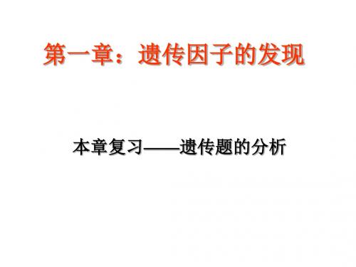 高一生物遗传因子的发现(中学课件2019)