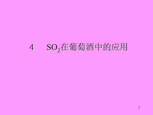 SO2在葡萄酒中的应用(课堂PPT)