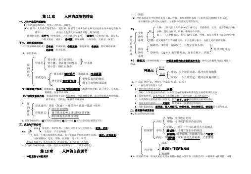 七年级生物学(下)期末复习提纲