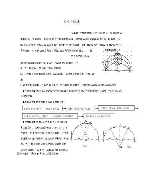 (新课标)2020年高考物理考点汇总考点9磁场