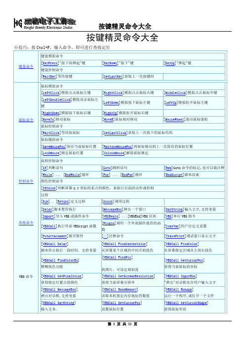 按键精灵命令大全