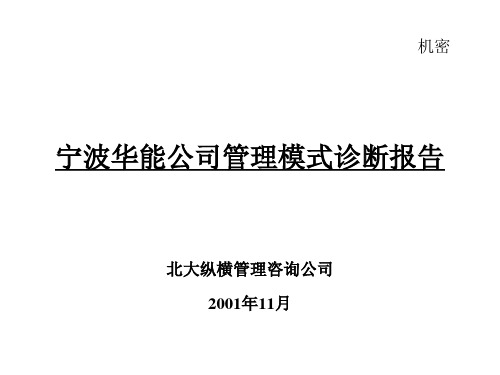 华能公司管理模式诊断报告