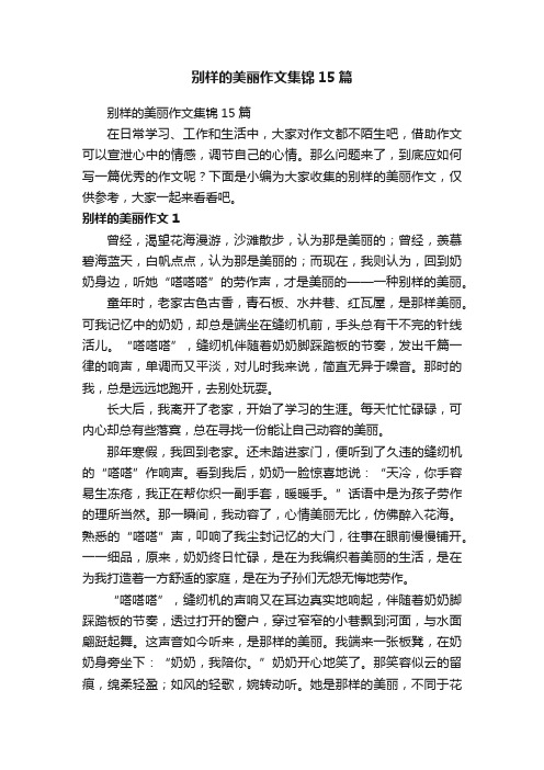 别样的美丽作文集锦15篇