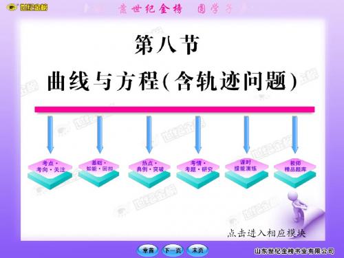 8.8曲线与方程(含轨迹问题)