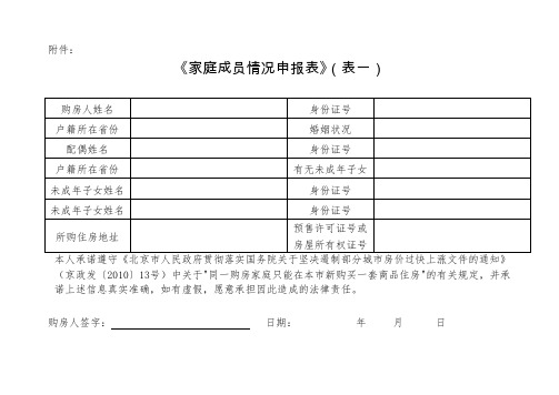 71.【工具表格】《家庭成员情况申报表》