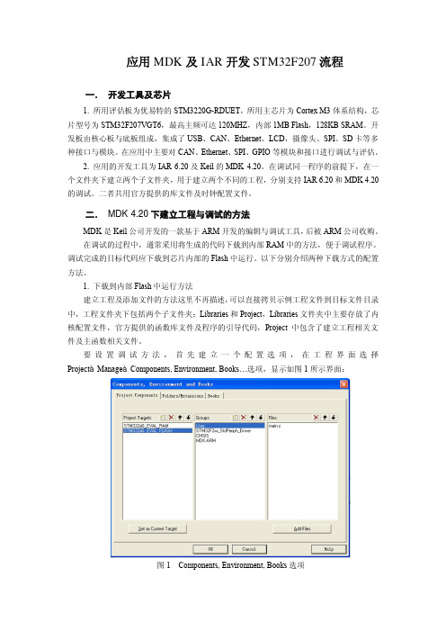 在MDK和IAR环境下建立STM32F207工程