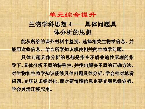 【步步高】高中生物一轮复习 第七单元 综合提升名师精编课件 苏教版必修2