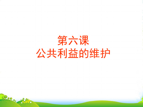 八年级政治下册 公共利益的维护课件 教科版