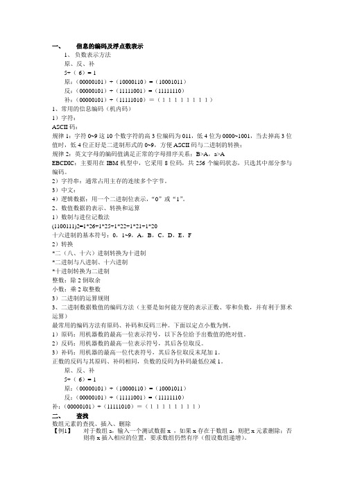 信息奥林匹克竞赛初赛前总复习(资深信奥老师倾心整理)