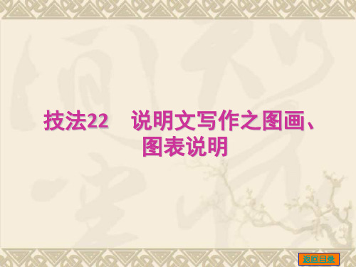 【高考复习方案】(新课标·外研版)高三英语一轮复习专项技法课件技法22 说明文写作之图画、图表说明