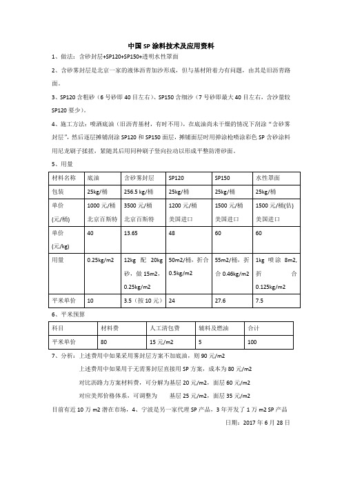 中国SP涂料技术及应用资料