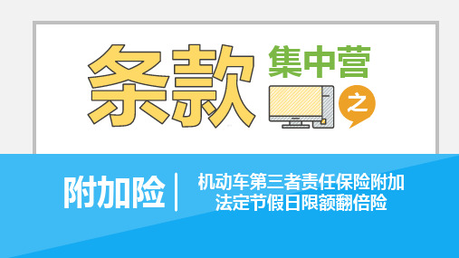 机动车第三者责任保险附加法定节假日限额翻倍险11页