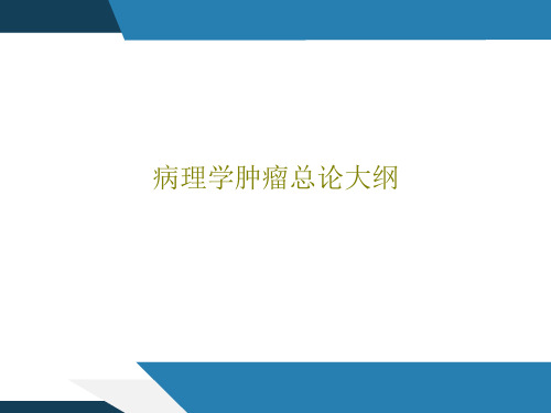 病理学肿瘤总论大纲课件