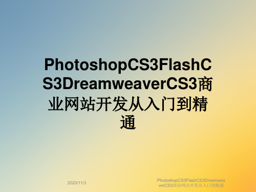 PhotoshopCS3FlashCS3DreamweaverCS3商业网站开发从入门到精通