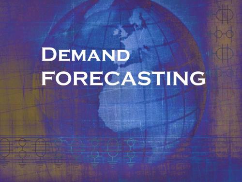 Lecture 4 demand forecasting