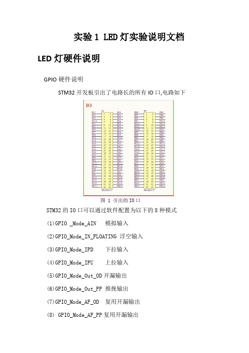 实验LED灯实验说明文档