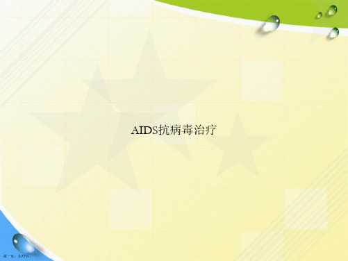 AIDS抗病毒治疗讲课文档