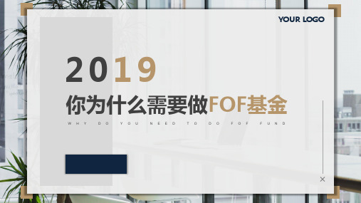 为什么你要做FOF基金商务计划总结策划方案PPT模板