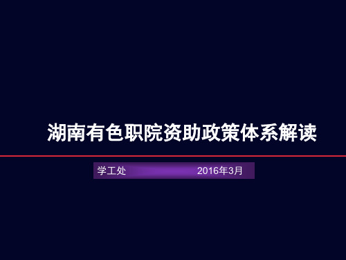 大学生资助政策宣传ppt