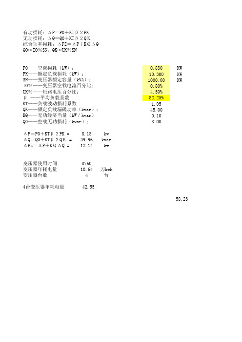 变压器损耗计算软件