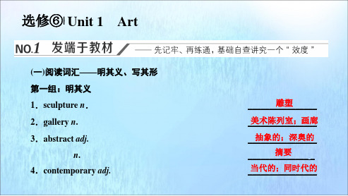 2022高考英语一轮复习选修6Unit1Art课件新人教版