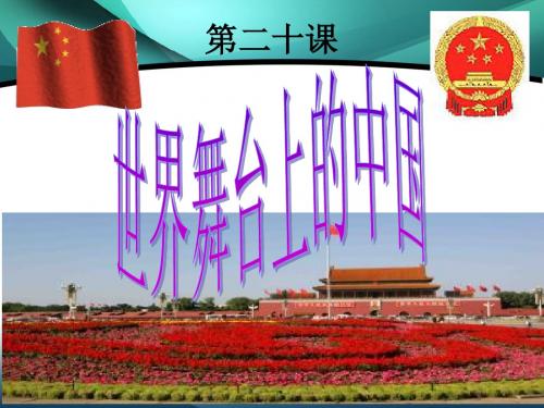 教科版九年级思想品德第二十课:世界舞台上的中国