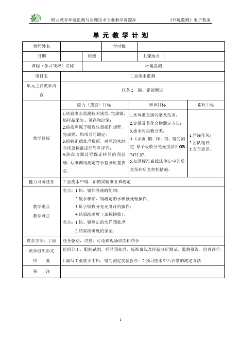 镉、铅的测定电子教案(精)