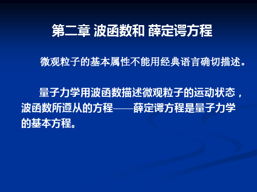 第二章 波函数和 薛定谔方程2