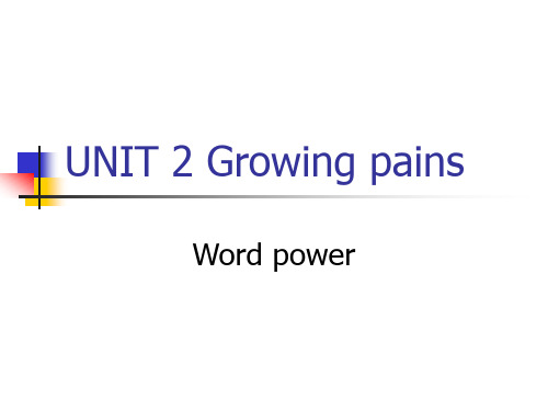 牛津高中英语 模块一 UNIT 2 WORD POWER .ppt