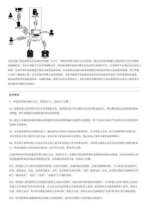 紧急呼救与响应方法及系统与设计方案