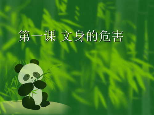 第一节课文身的危害.ppt