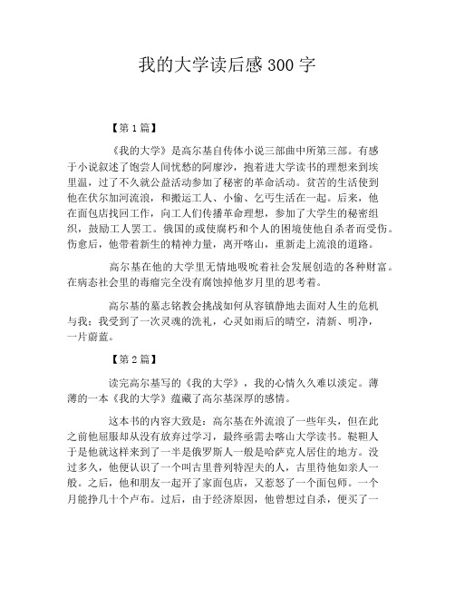 我的大学读后感300字