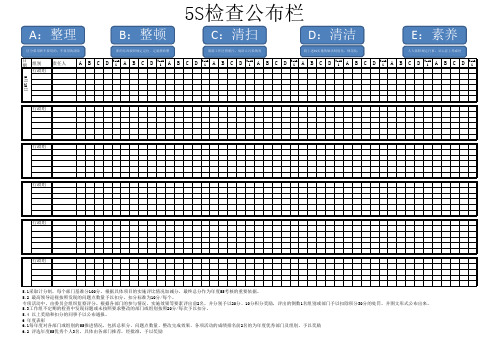 5S管理评分表格