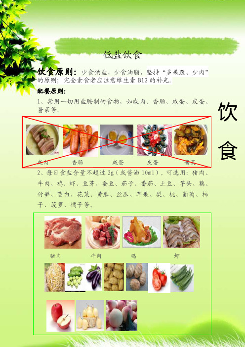 护理饮食宣教