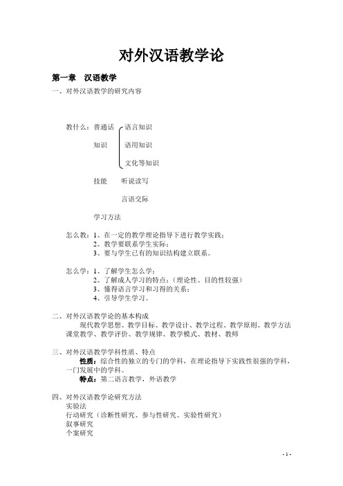 对外汉语教学论
