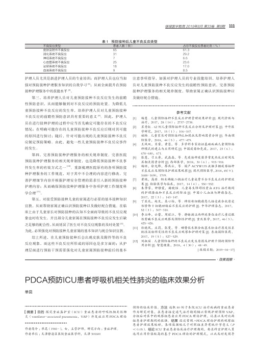 PDCA预防ICU患者呼吸机相关性肺炎的临床效果分析