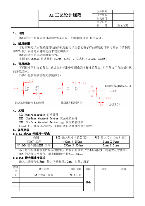 AI工艺设计规范